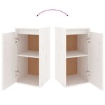 vidaXL Meubles TV 2 Pièces Blanc Bois massif de pin