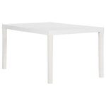 vidaXL Table de jardin 150x90x72 cm PP Blanc