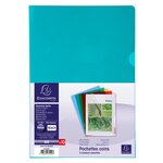 Sachets de 10 pochettes coin PVC 13/100 Assorties x 10 EXACOMPTA