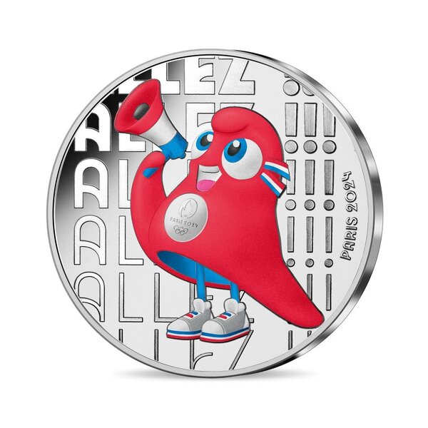 Mascotte - Allez ! - Monnaie de 50€ Argent