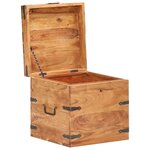 vidaXL Coffre 40x40x40 cm Bois d'acacia solide