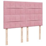 vidaXL Sommier à lattes de lit avec matelas Rose 160x200 cm Velours