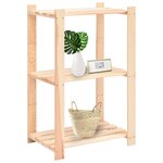 vidaXL Étagères de rangement à 3 niveaux 2 Pièces 60x38x90 cm Pin 150 kg