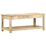 vidaXL Table basse peinte à main 110x50x45 cm Bois de manguier massif