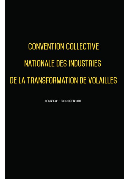 Convention collective nationale Abattages 20 janvier 2025 - Brochure 3111 + grille de Salaire UTTSCHEID