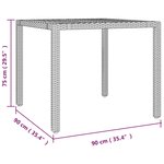 vidaXL Ensemble de bistro de jardin 5 Pièces coussins beige poly rotin
