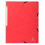 Chemise À Élastique Sans Rabat Carte Lustrée 400gm2 - A4 - Rouge - X 25 - Exacompta