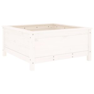 vidaXL Jardinière blanc 82 5x82 5x39 cm bois massif de pin