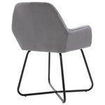 vidaXL Chaises à manger lot de 4 gris velours