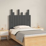 vidaXL Tête de lit murale Gris 82 5x3x80 cm Bois massif de pin