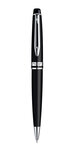 Waterman expert stylo bille  laque noire mate  recharge bleue pointe moyenne  coffret cadeau