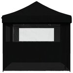 vidaXL Tente de réception pliable escamotable 4 parois latérales noir