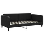 vidaXL Lit de jour avec lit gigogne noir 100x200 cm tissu