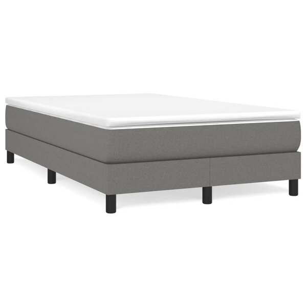 vidaXL Cadre de lit Gris foncé 120 x 200 cm Tissu
