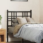 vidaXL Tête de lit métal noir 80 cm