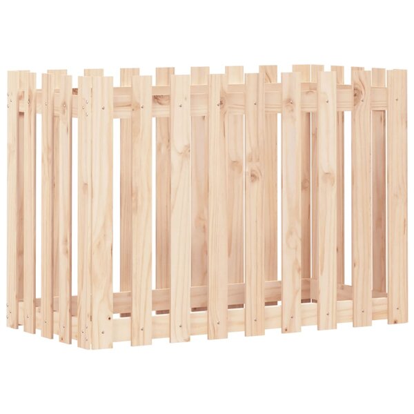 vidaXL Lit surélevé de jardin design de clôture 100x50x70cm pin massif