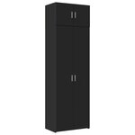 vidaXL Armoire de rangement noir 70x42 5x225 cm bois d'ingénierie