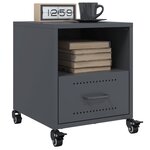 vidaXL Table de chevet anthracite 36x39x43 5 cm acier