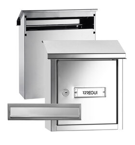 Pack Bouche d'entrée + Boîte aux lettre en acier inoxydable V4037 Fente 23 x 3 cm