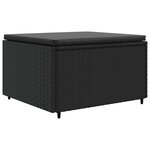 vidaXL Salon de jardin 8 Pièces avec coussins noir résine tressée