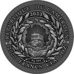 Monnaie en argent 2000 francs g 62.2 (2 oz) millésime 2023 great greek mythology medusa