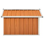 vidaXL Abri pour robot de jardin 92x97x63 cm Acier galvanisé Marron