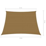 vidaXL Voile d'ombrage 160 g/m² Taupe 3/4x3 m PEHD