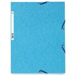 Chemise 3 rabats elastique Carte lustrée 5/10e 400g, Couleurs assorties aléatoire EXACOMPTA