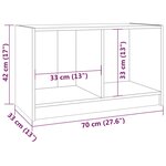 vidaXL Meuble TV Marron miel 70x33x42 cm Bois de pin massif