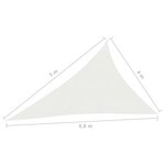 vidaXL Voile d'ombrage 160 g/m² Blanc 4x5x6 8 m PEHD