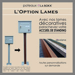 "LE CLAIR"  poteau universel pour boîte aux lettres. Glissières pour lames décoratives Décolame