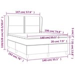 vidaXL Sommier à lattes de lit avec matelas Gris 140x190 cm Similicuir