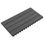 vidaXL Carreaux de terrasse 6 Pièces WPC 60x30 cm 1 08 m² Noir