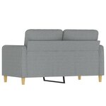 vidaXL Canapé à 2 places Gris clair 120 cm Tissu