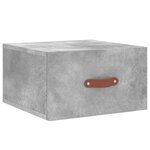 vidaXL Tables de chevet murales 2 Pièces gris béton 35x35x20 cm