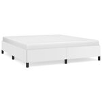 vidaXL Cadre de lit Blanc 160x200 cm Similicuir