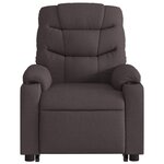 vidaXL Fauteuil inclinable marron foncé tissu