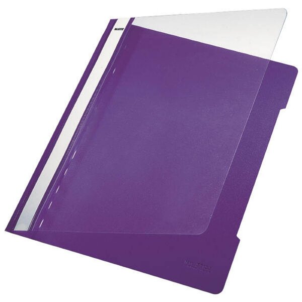 Lot de 25 chemise à lamelle Standard A4 PVC Violet LEITZ