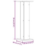 vidaXL Supports pour plantes 2 Pièces chêne marron bois d'ingénierie