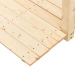 vidaXL Pont de jardin avec garde-corps en chaîne bois massif épicéa