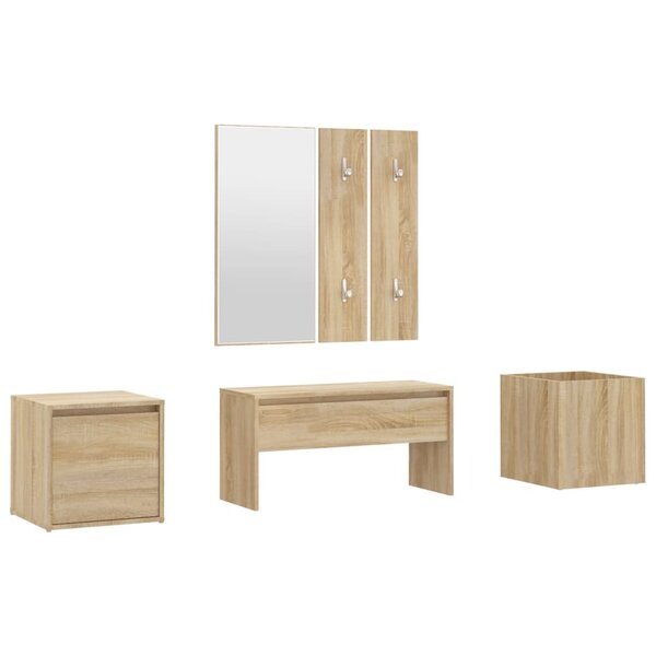 vidaXL Ensemble de meubles de couloir Chêne Sonoma Bois d'ingénierie