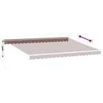vidaXL Auvent rétractable automatique marron 450x350 cm