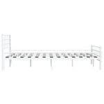 vidaXL Cadre de lit Blanc Métal 120 x 200 cm