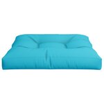 vidaXL Coussin de palette turquoise 80x80x12 cm tissu