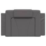 vidaXL Coussin de tête de lit gris 90 cm similicuir