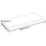 vidaXL Dessus de table marron clair bois chêne massif traité