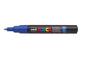 Marqueur pointe conique extra-fine posca pc1mc 0 7 - 1mm bleu foncé x 12 posca
