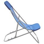 vidaXL Chaises de plage pliantes 2Pièces textilène acier enduit de poudre