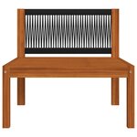vidaXL Salon de jardin 7 Pièces avec coussins Crème Bois d'acacia solide