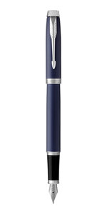 PARKER IM Stylo plume bleu mat plume moyenne encre bleue Coffret cadeau